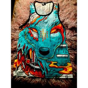 cyber wolf tank top